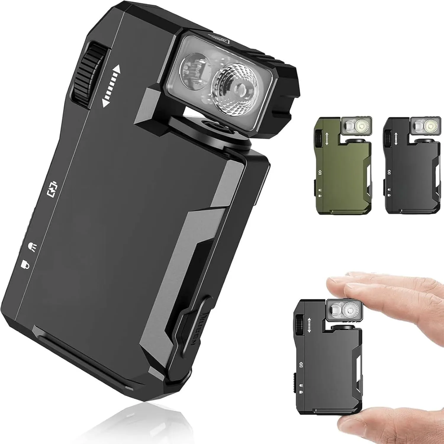 Priormer Flashlight, G5 EDC Light 400 Lumens, G5 Pocket-Sized LED Light 400 Lumens, 180° Rotation Dual Light Waterproof Magnetic Mini Flashlight for Outdoor, Emergency & Daily Carry (Black)