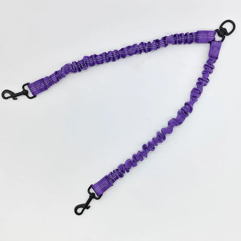 Purple Pet Double-Ended Rope   1.5M Leash - Easy to walk two dogs, tangle-free design