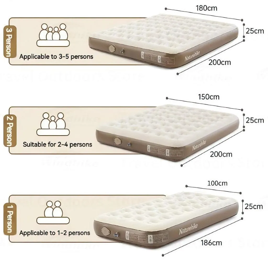 Raised Built-In Repeat buyers Pump PVC (Single Mattress Size) Members-only Naturehike Inflatable