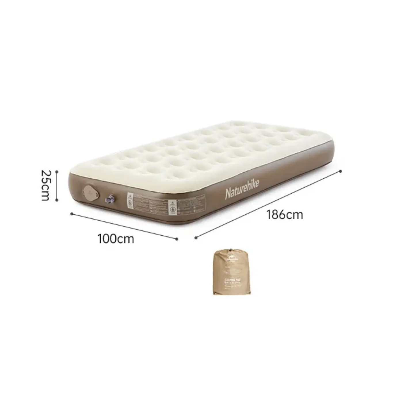 Raised Built-In Repeat buyers Pump PVC (Single Mattress Size) Members-only Naturehike Inflatable