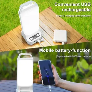 Rechargeable Emergency Lantern - 4500mAh Rechargeable Emergency Light with Dual Charging for Power Outages & Outdoor Use