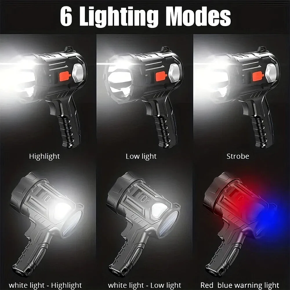 Rechargeable Flashlight Hunting Camping Spot Light Torch LED Handheld Spotlight