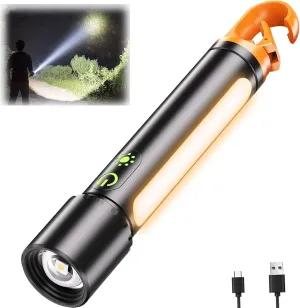 Rechargeable Flashlights High Lumens,Super Bright Led Flashlight,2000 Lumen Magnetic Flash Lights with 9 Modes,Waterproof,Powerful Handheld Flashlights for Home,Emergencies,Hiking,Camping Essentials