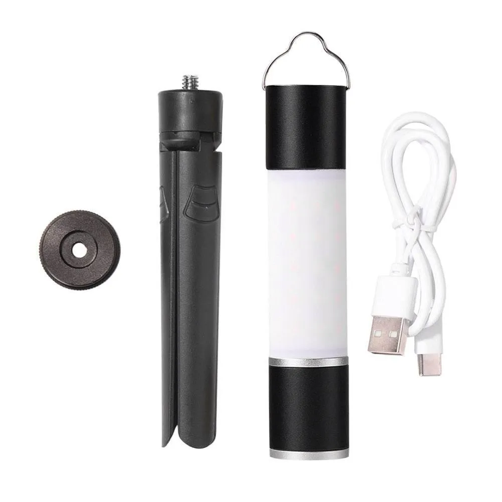 Rechargeable LED Camping Flashlight - Zoomable Portable Hanging Light