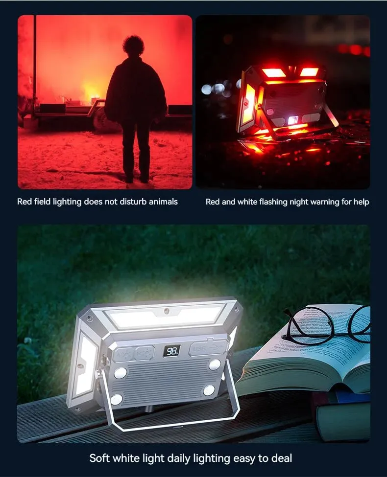 Rechargeable LED Camping Tent Light - High Power, Waterproof, Portable Outdoor Emergency Lantern
