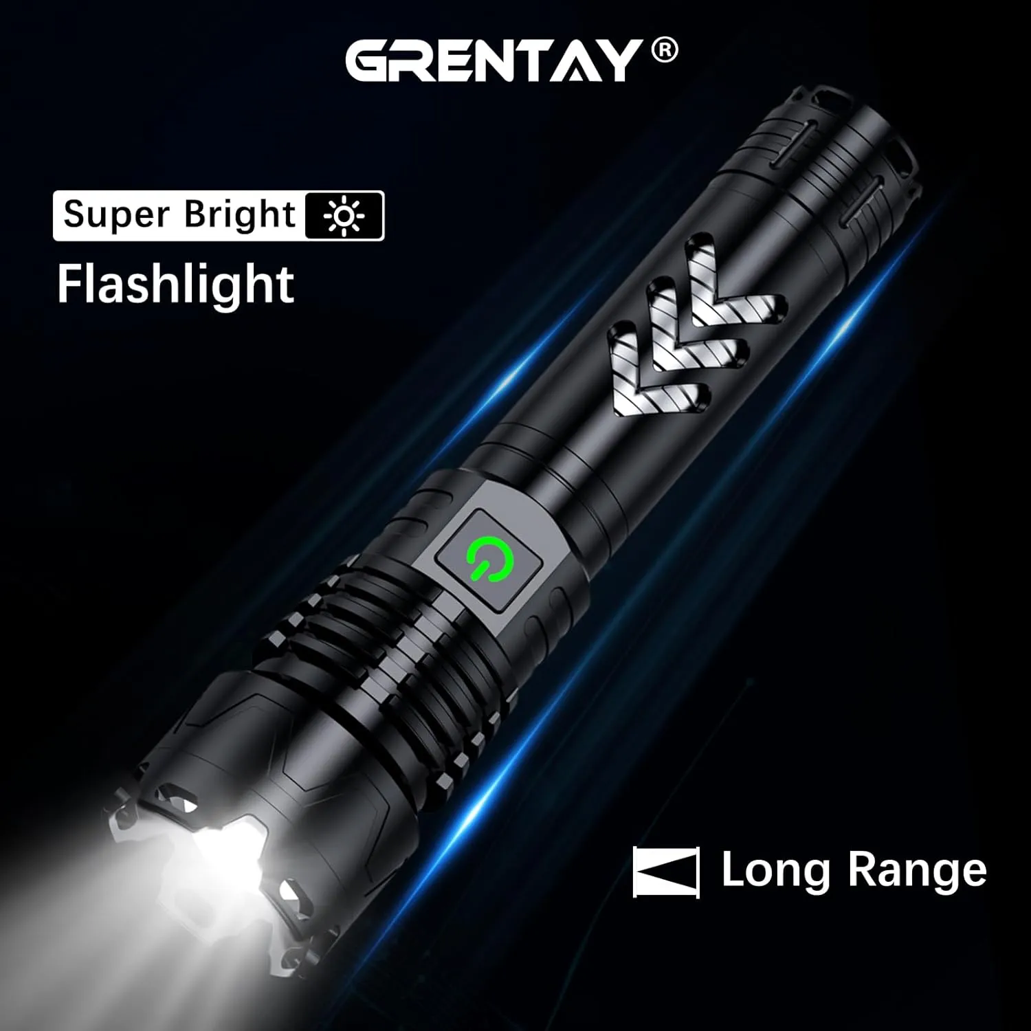 Rechargeable LED Flashlights1600.000 High Lumens, Super Bright Flashlight with Input and Output Functions,Tactical Flashlight for Camping Home Emergencies (Mini, Piece, 1)