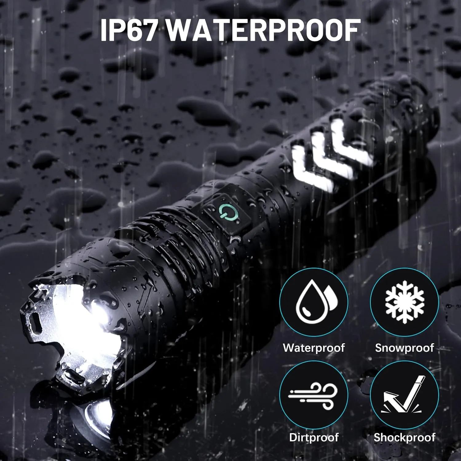 Rechargeable LED Flashlights1600.000 High Lumens, Super Bright Flashlight with Input and Output Functions,Tactical Flashlight for Camping Home Emergencies (Mini, Piece, 1)
