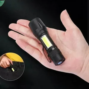 Rechargeable Mini Tactical Flashlight - Portable Camping Light