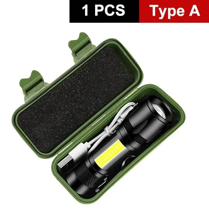 Rechargeable Mini Tactical Flashlight - Portable Camping Light