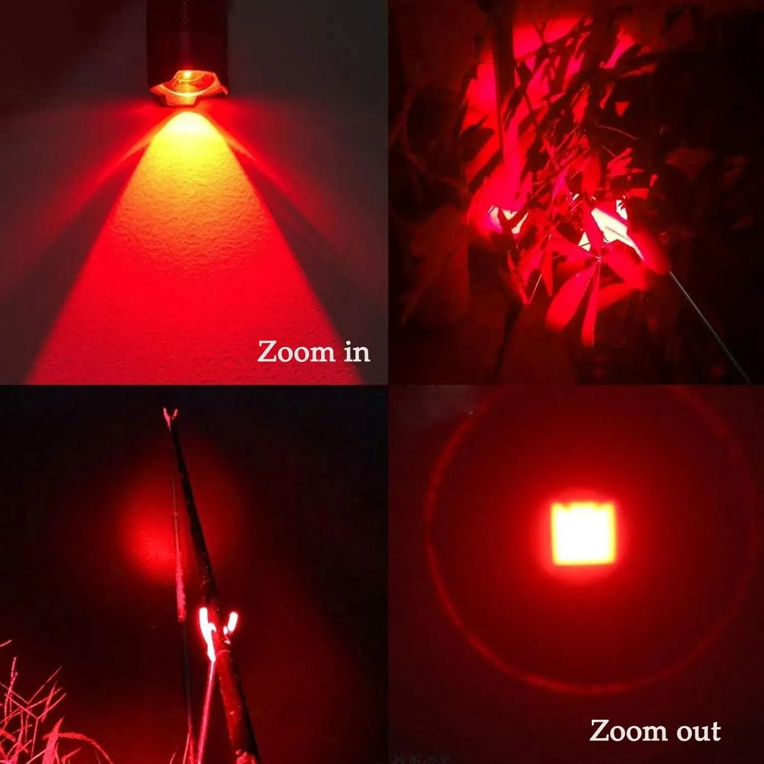 Red Light Flashlight Mini Red Led Light Zoomable Single Mode Red Light Torch for Hunting Night Observation Astronomy Aviation,6-Pack
