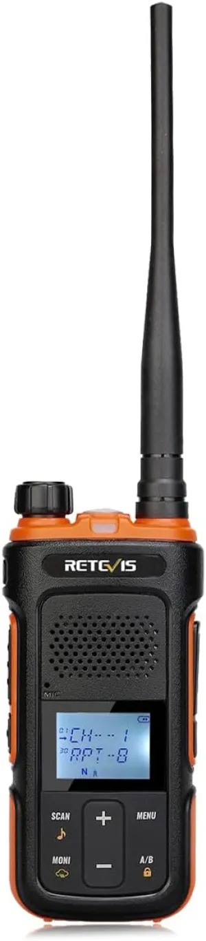 Retevis RB27 GMRS Walkie Talkies Long Range, High Power 2 Way Radio, NOAA, Flashlight, USB-C Charging, SOS, for Outdoor Family Hiking Camping (1 Pack)