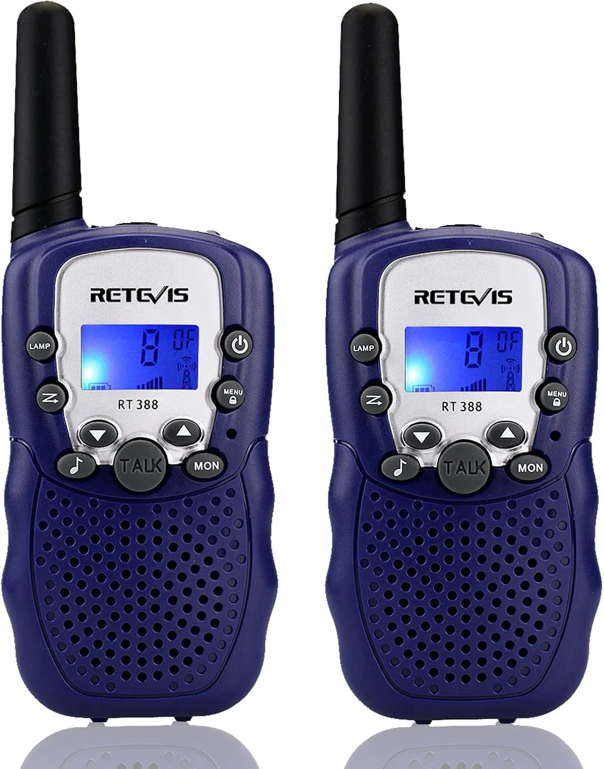 Retevis RT-388 Walkie Talkies for Kids,22 CH VOX Long Range Toy Walkie Talkie for Boys Girls Aged 6-12,Portable Ideal Gifts,Outdoor Camping Hiking (Blue,2 Pack)