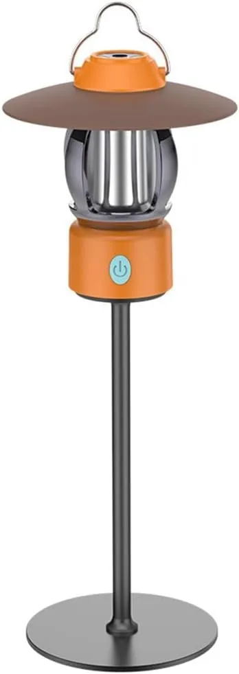 Retro Hanging Lamp Portable Camping Lamp Outdoor Hanging Tent Lamp Flashlight Multifunctional Rechargeable Lighting