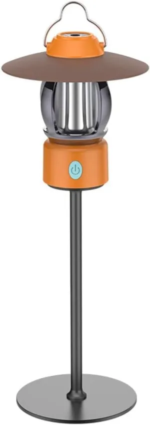 Retro Hanging Lamp Portable Camping Lamp Outdoor Hanging Tent Lamp Flashlight Multifunctional Rechargeable Lighting
