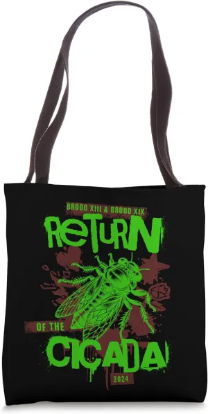 Return Of The Cicada Insect Swarm 17 Year Cycle Tote Bag