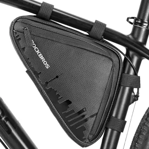 ROCKBROS Bike Triangle Frame Bag, Bike Triangle Bag, with Two Side Pockets, 1.5L
