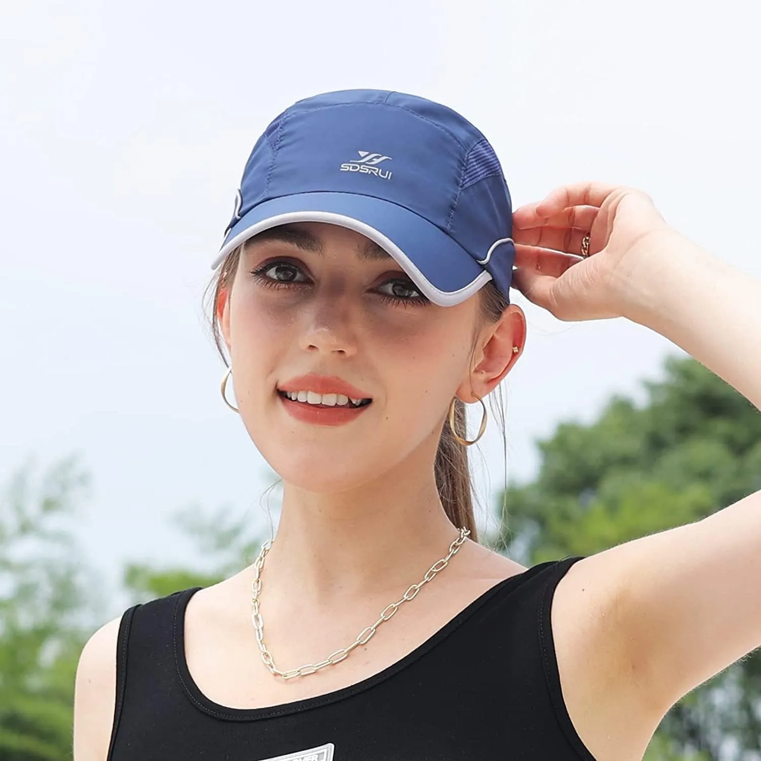 Running Hat Mesh Sports Cap Lightweight Quick Drying Runner Cap for Men Women