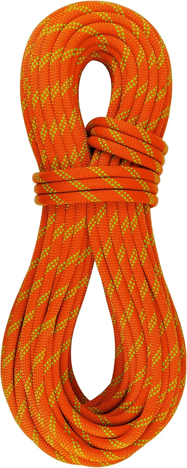 SEAMUS Static Rope 10.5mm UIAA Rappelling Rope 45M (150ft) Static Line Nylon Kern Mantle Rope for Rock Climbing, Mountain Tree Climbing, Hauling, Rescue