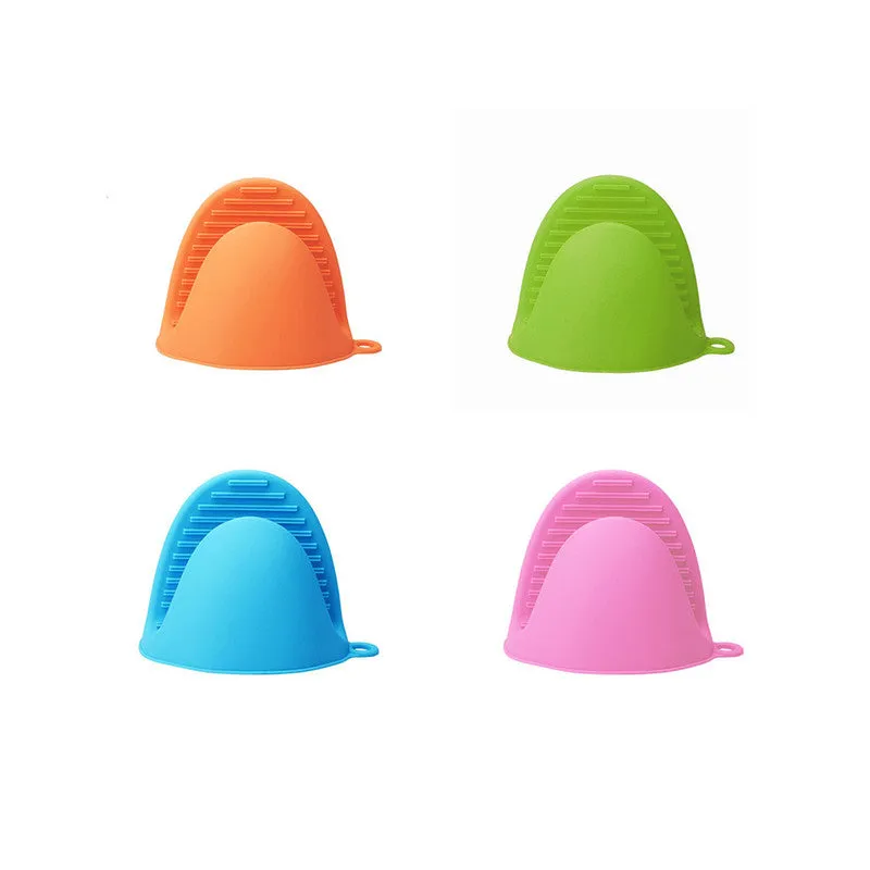 Silicone Heat Resistant Microwave Mitts (2 Pack) - Pink, Green, Orange or Blue