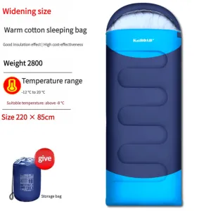 Sleeping Bag -  Lightweight for Adults, Camping, Hiking, Backpacking (With accessories   eye mask   earbuds   square pillow)
