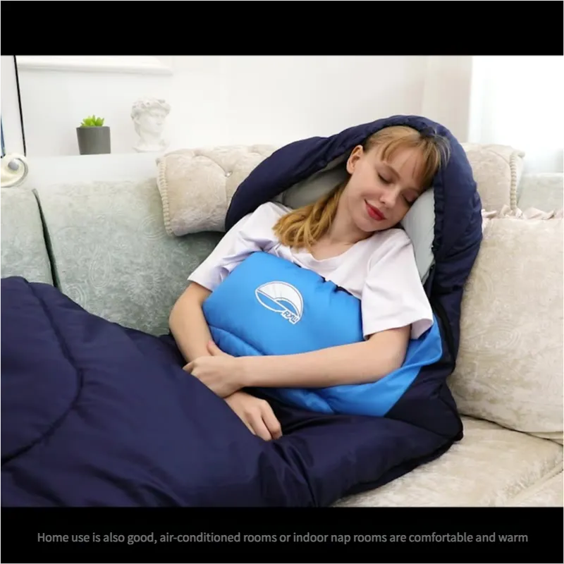 Sleeping Bag -  Lightweight for Adults, Camping, Hiking, Backpacking (With accessories   eye mask   earbuds   square pillow)