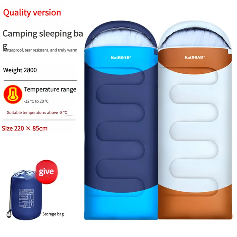Sleeping Bag -  Lightweight for Adults, Camping, Hiking, Backpacking (With accessories   eye mask   earbuds   square pillow)