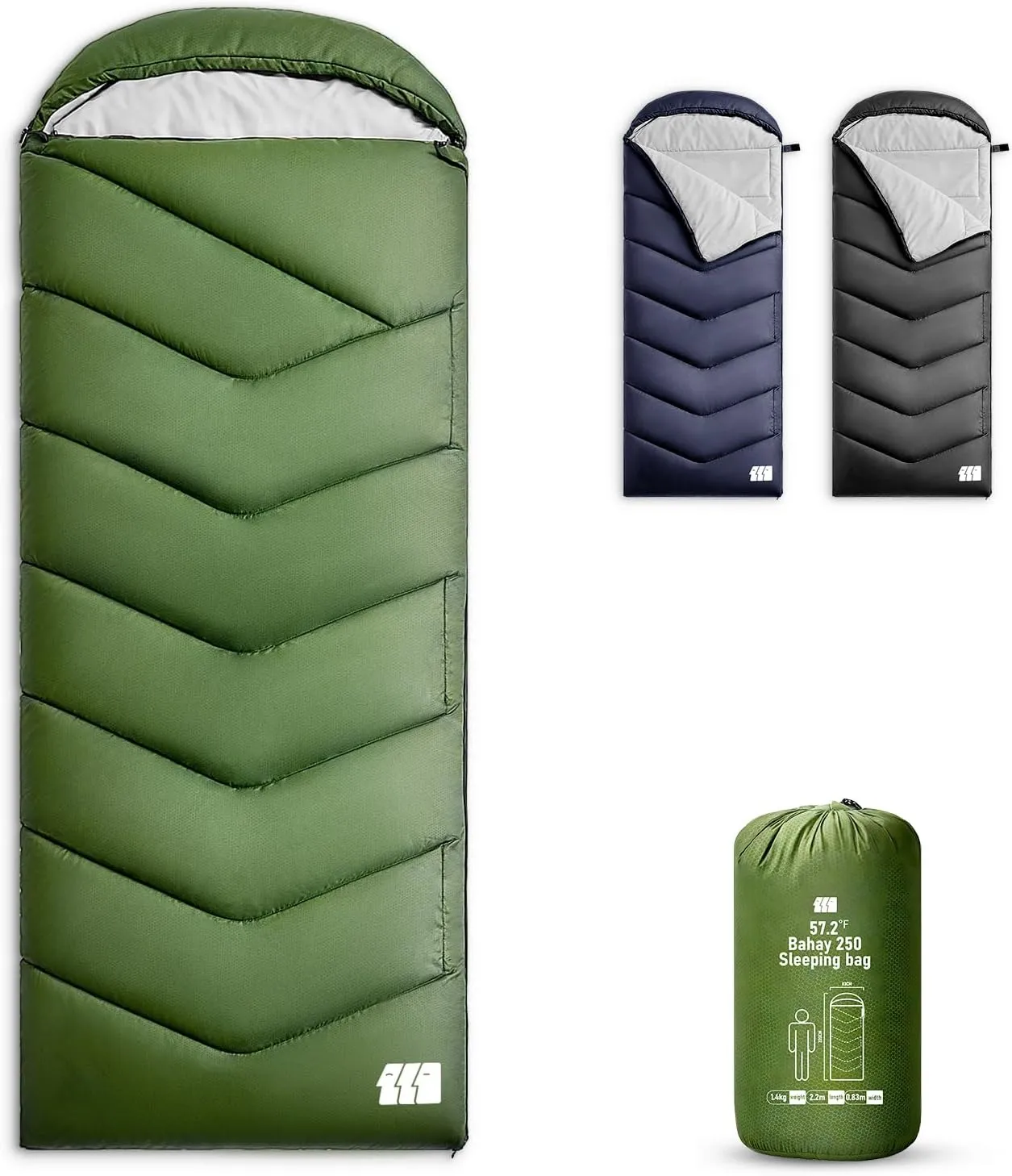 Sleeping Bags for Adults Cold Weather,Portable, Waterproof,Lightweight Sleeping Bag for Tall Girls Boys with Compression Sack for Warm Camping, Hiking, Outdoor & Indoor