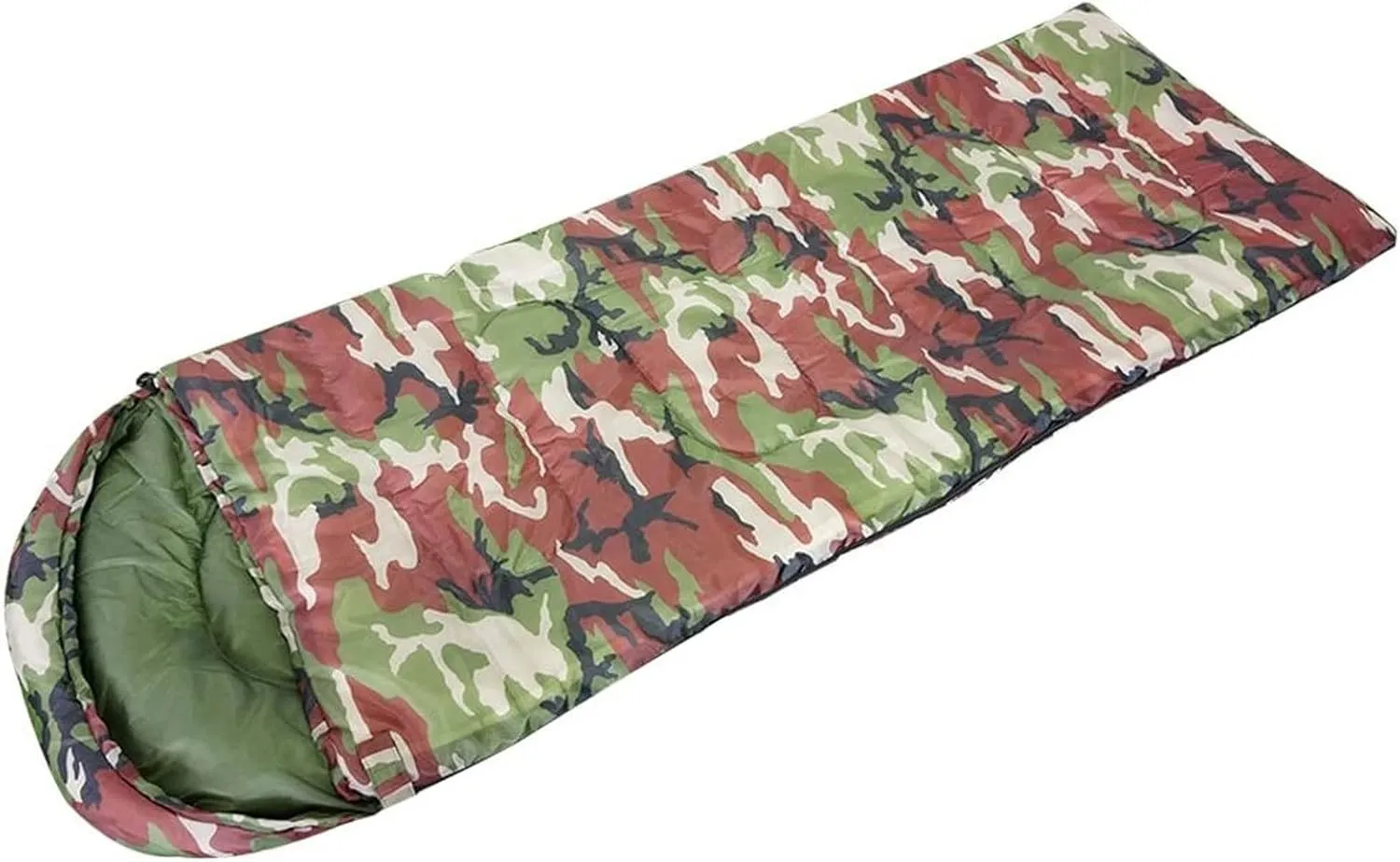 Sleeping Bags Sleeping Bags Classic Delicate Outdoor Travel Camping Envelope Sleeping Bags Printing Zipper Sleeping Bag w/Cap