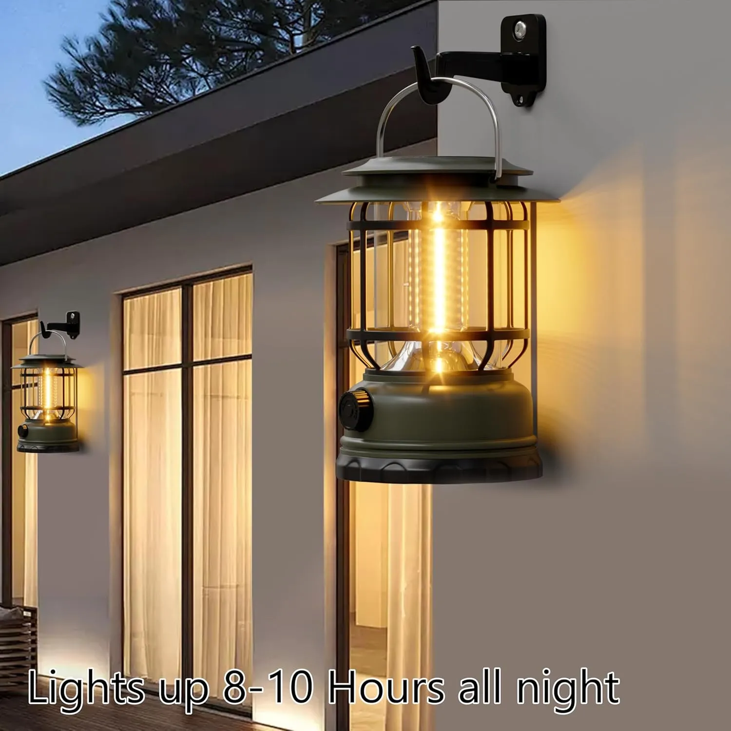 Solar Lanterns Outdoor Waterproof Set 3 Warm Lights Upgraded Bright Hanging Solar Lights for Outside,Solar Powered Lanterns LED Lighting for Table Garden Yard Patio Pathway Decorative