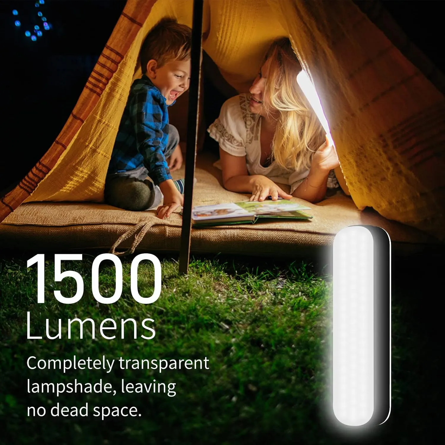 Solar Rechargeable Camping Lantern, 4800mAh Power Bank, 1500 Lumens, 4 Light Modes LED Lantern for Car, Home, Outage, Attic, Garage, Backyard and More (Black × 1pcs)