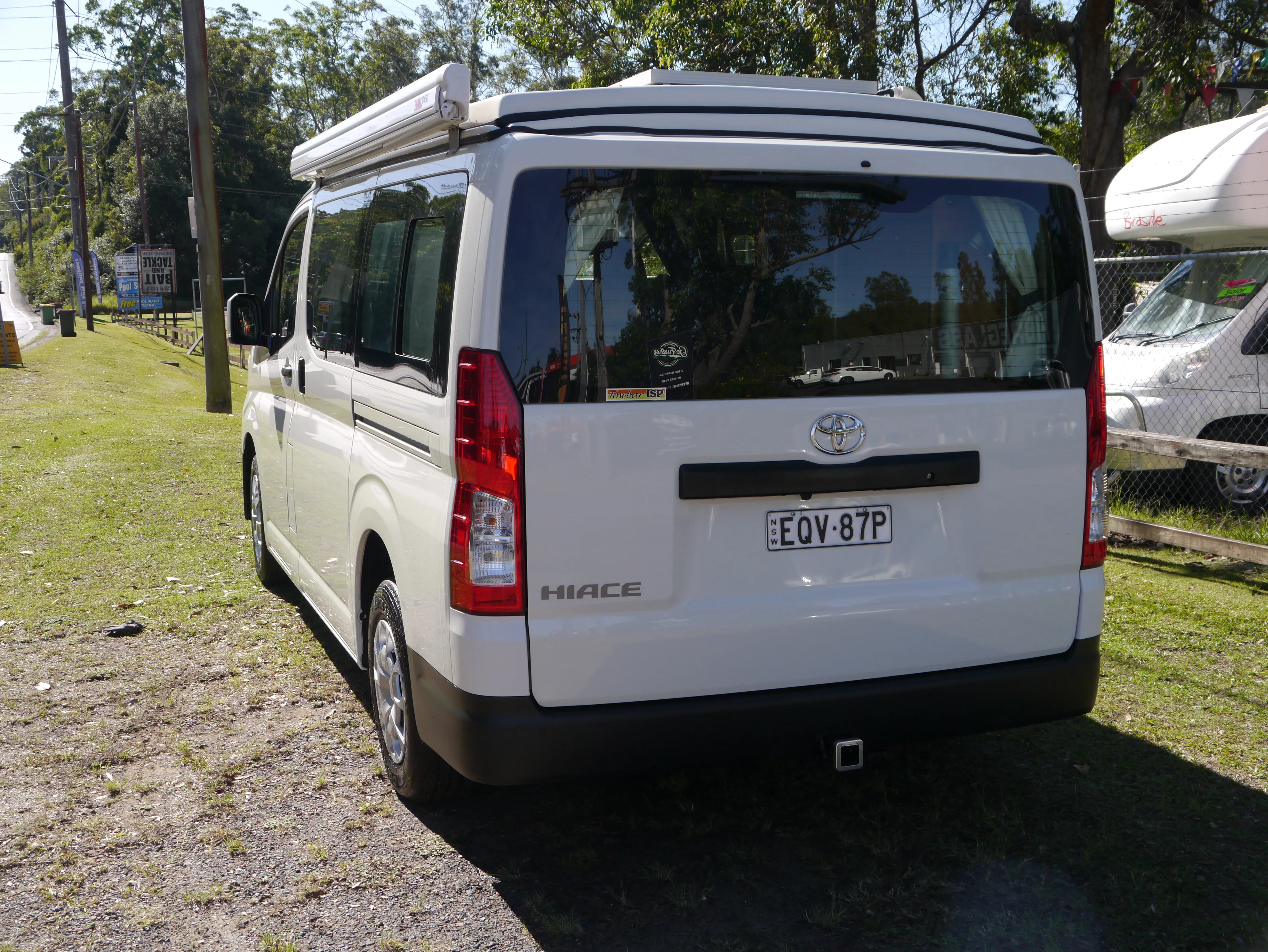 SOLD - 2021 LWB Toyota Hiace Campervan - Rock N Roll Bedseat Floorplan