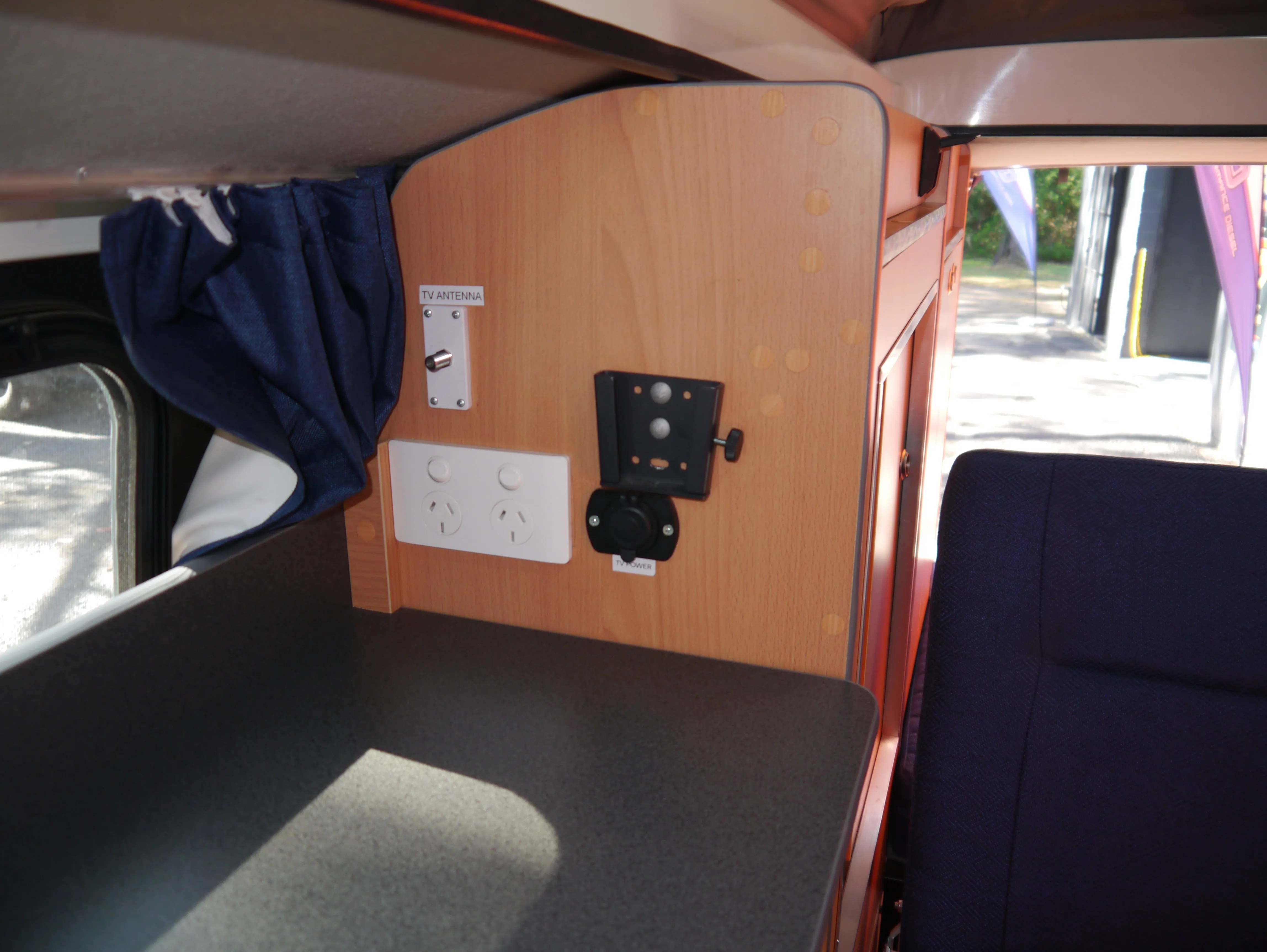 SOLD - 2021 LWB Toyota Hiace Campervan - Rock N Roll Bedseat Floorplan