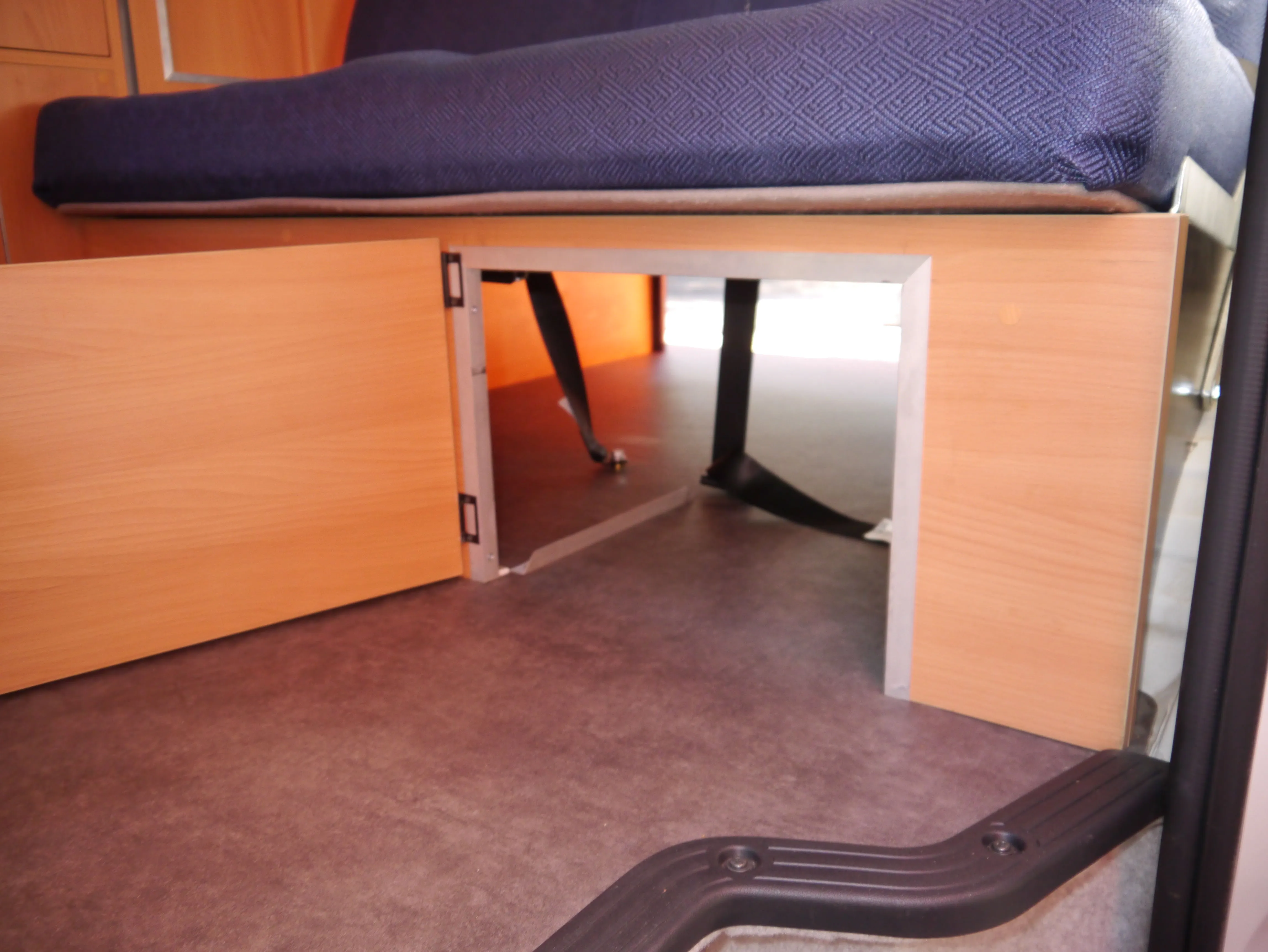 SOLD - 2021 LWB Toyota Hiace Campervan - Rock N Roll Bedseat Floorplan