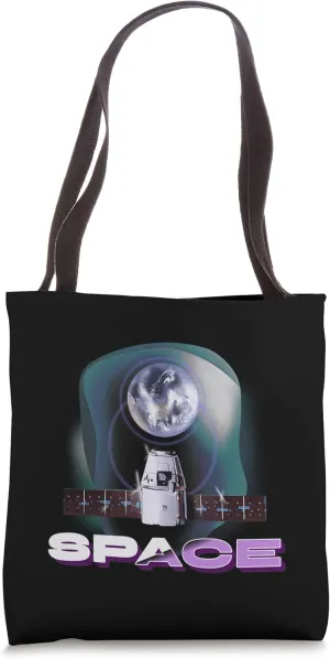 Space Satellite Galaxy Tote Bag