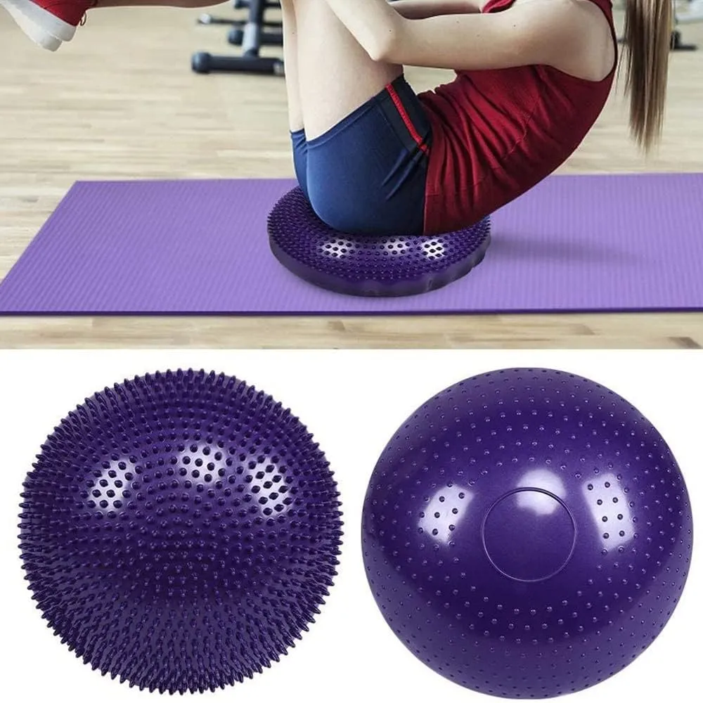 Sporting Goods Inflatable Yoga Massage Mat Yoga Balance Disc Massage Pad Cushion Mat Round Inflatable Ball Durable Universal Sports Gym Fitness for Indoor Exercise