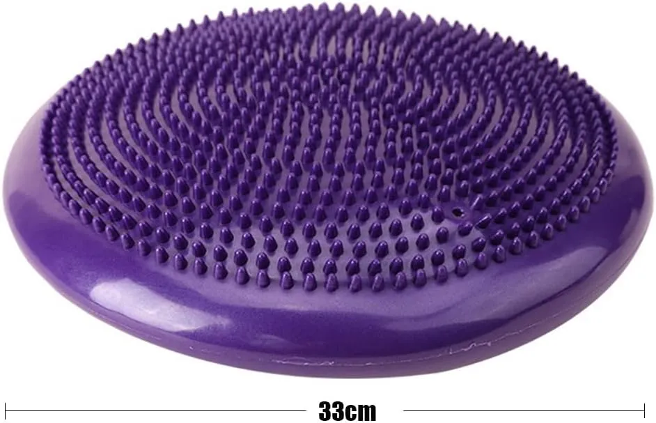 Sporting Goods Inflatable Yoga Massage Mat Yoga Balance Disc Massage Pad Cushion Mat Round Inflatable Ball Durable Universal Sports Gym Fitness for Indoor Exercise