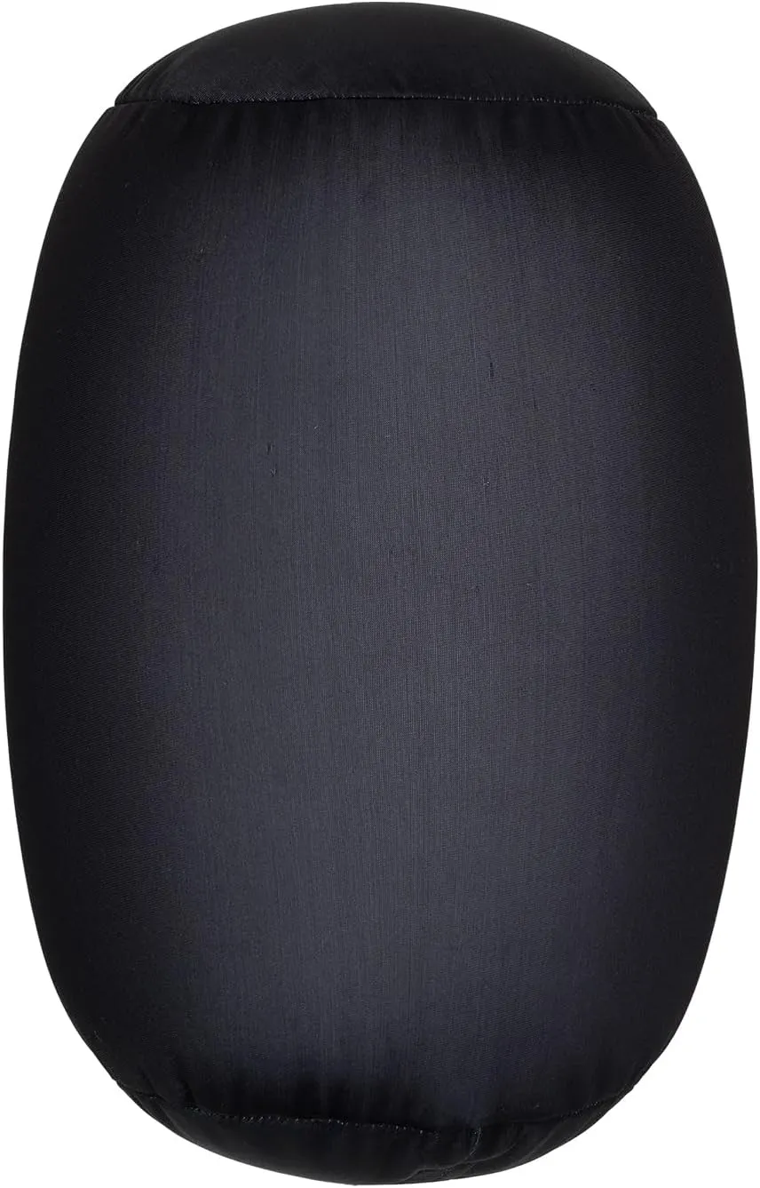 Squishy Microbead Neck Pillow, 7Inch x 12Inch Soft Travel Body Bed Pillow Bean Pillow for Kids Adult Chair Sleeping Car Seat, Fun Dormroom (Black)