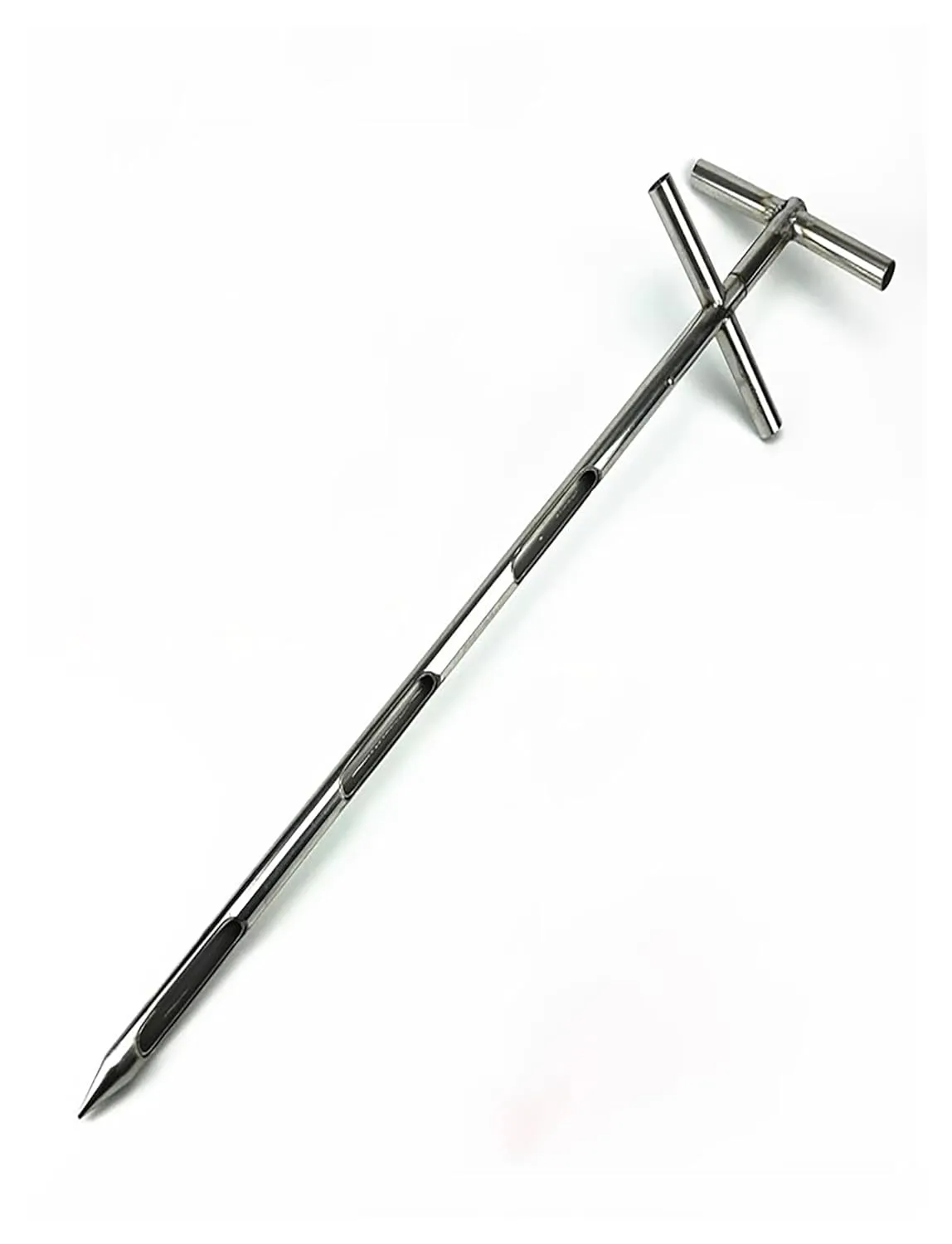 Stainless Steel Grains Powder Sampler Probe Rotary Handle Granule Solid Sack Bag Sampling Thief Double Tubes(3.2cm,400cm/157.7in)