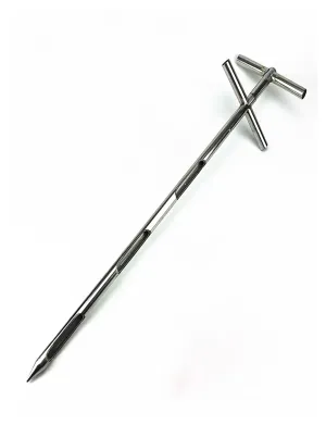 Stainless Steel Grains Powder Sampler Probe Rotary Handle Granule Solid Sack Bag Sampling Thief Double Tubes(3.2cm,400cm/157.7in)