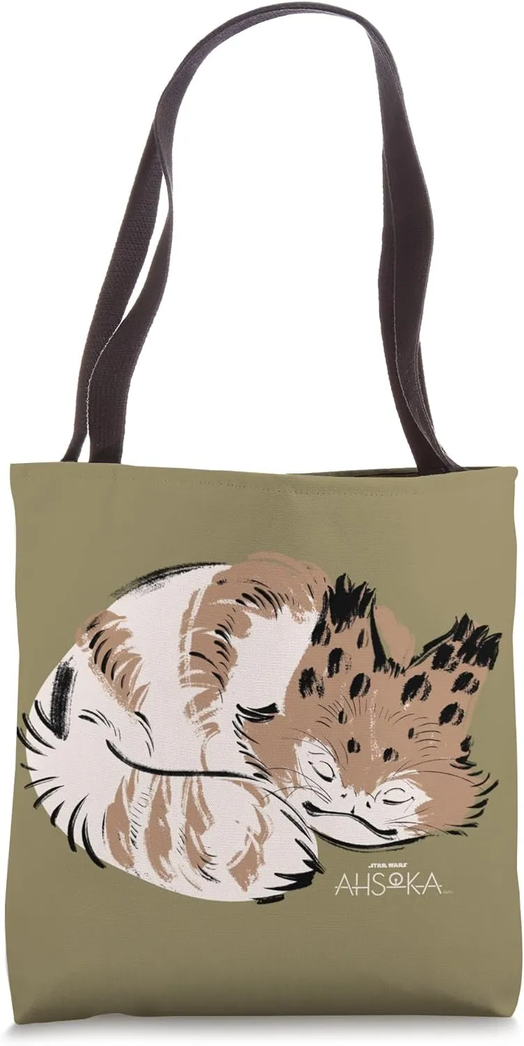 Star Wars Ahsoka Sabine Wren’s Sleeping Loth-Cat Sumi-e Tote Bag