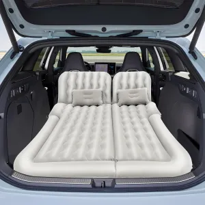 SUV Air Mattress, Portable Flocking Car Sleeping Pad for Camping, Travel, Road Trips, Grey
