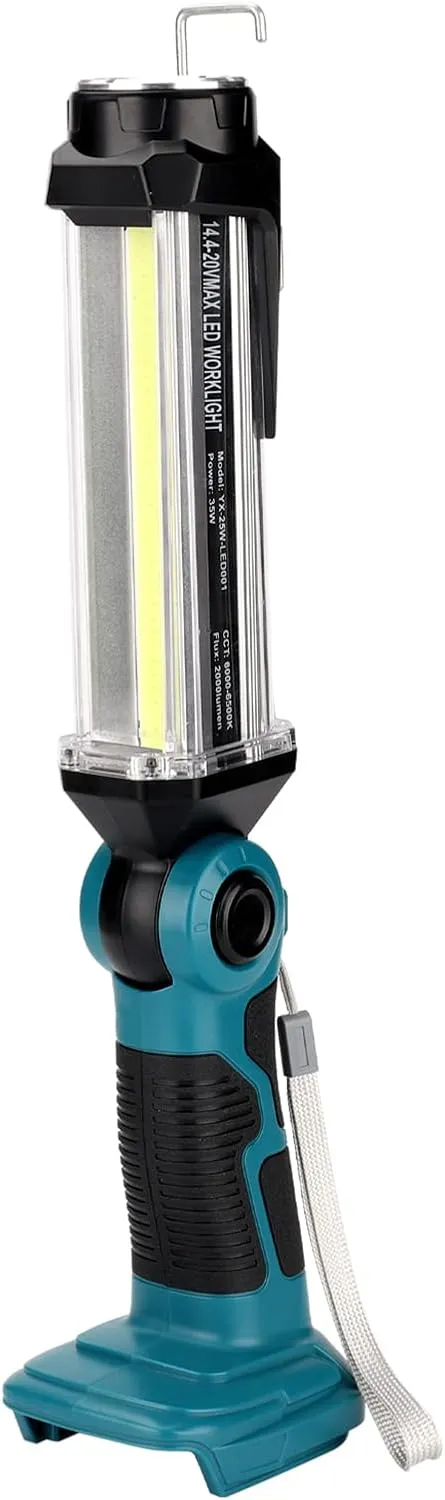 Taingwei 2000LM LED Work Light for Makita 18V LXT Lithium Battery, 25W Flashlight for Camping, Car Repairing, Emergency and Job Site Lighting