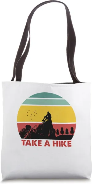 Take A Hike Outdoor Hiking Nature Hiker Vintage Tote Bag