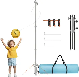 Tetherball Set, Tether Balls and Rope for Backyard and Outdoor,Set with Base for Kids and Adult.