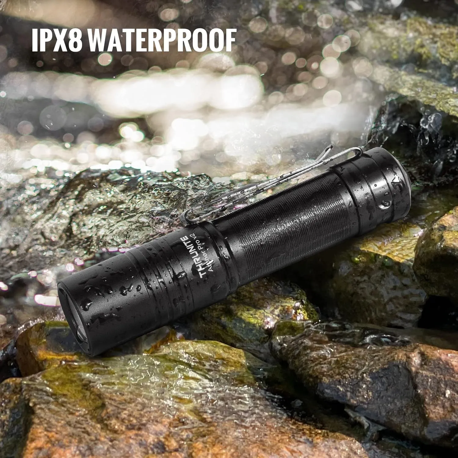 ThruNite Archer Pro V2 EDC Flashlight - 950 Lumens, USB-C Rechargeable, Tail Switch LED, Pocket-Sized for Camping, Outdoors & Emergencies - Neutral White, Black