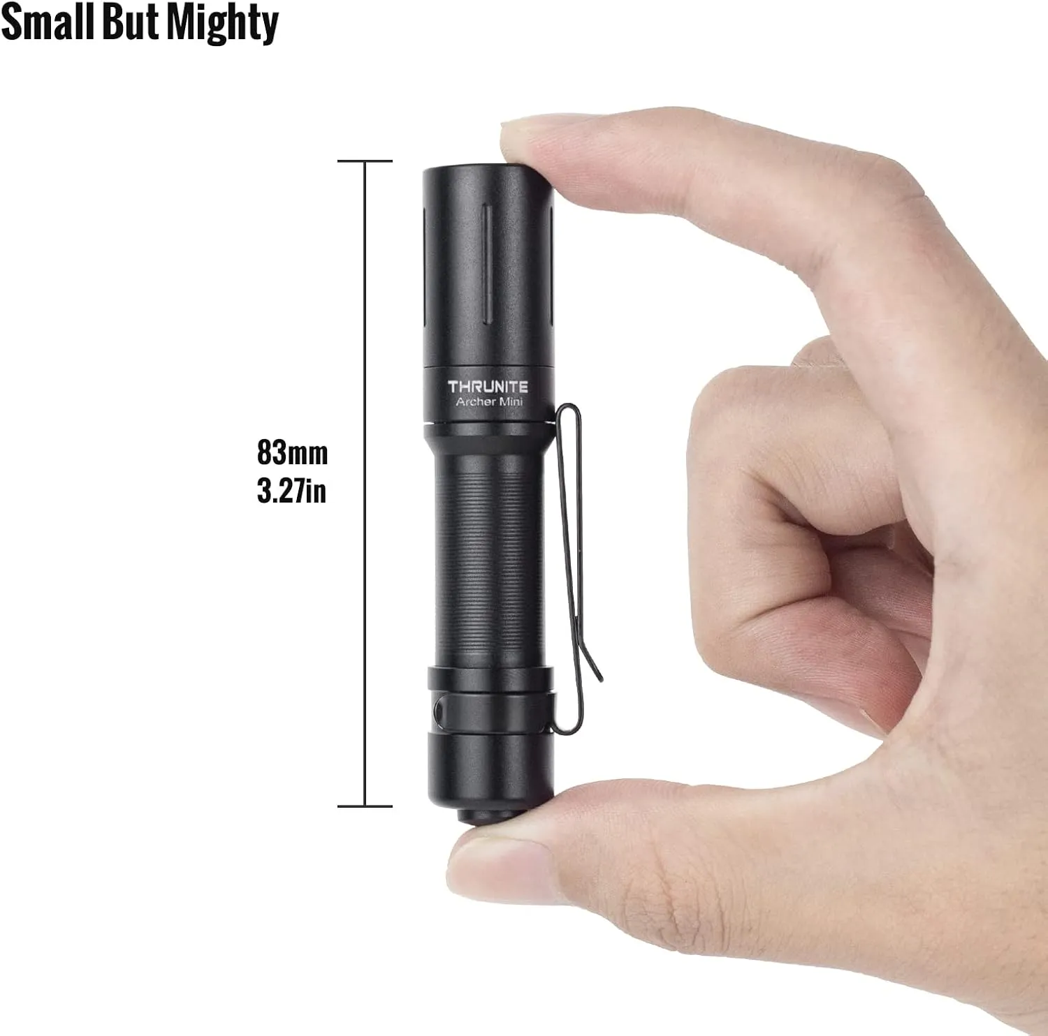 ThruNite EDC Flashlight Archer Mini, 405 Lumens Tail Switch LED Flashlight, USB C Rechargeable Little Pocket Penlight for Camping, Outdoor, and Emergency - Cool White