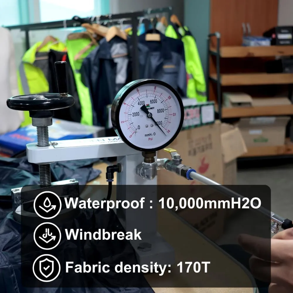 TK-RainWear R5002 High Visibility RainCoat Rain Gear for Men Waterproof Lightweight Reflective Rain Wear for Men Women