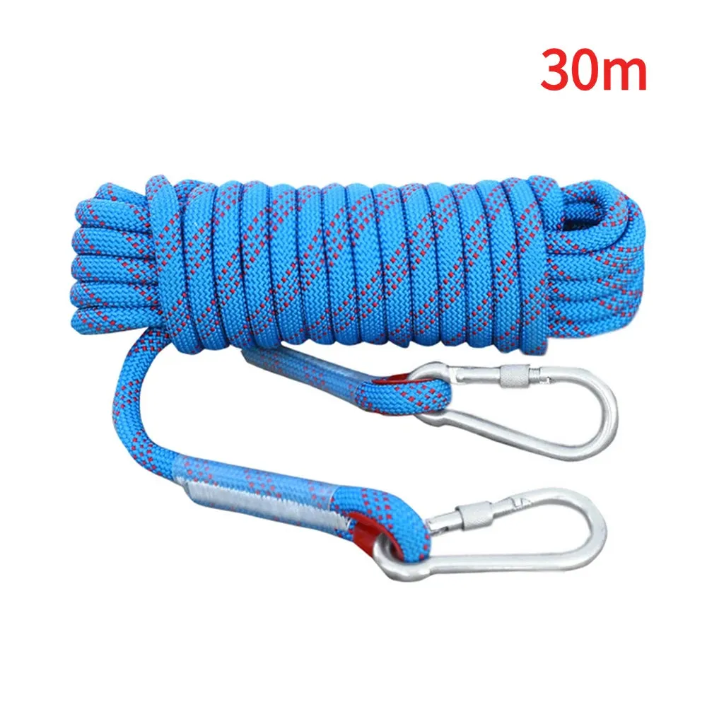Tomshoo 10mm  Climbing Rope - 10M/20M/30M Outdoor Static Rappelling and Fire Rescue Safety Escape Rope