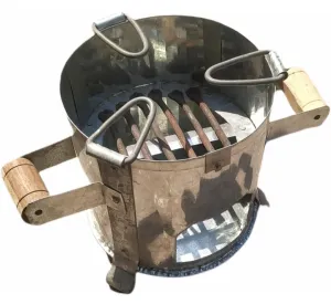 Traditional Iron Sigdi/angeethi/sigadi/Iron Ashtray/Round Heater/chulha/Stove/Roti tandoor size (Medium) iron utensils (Pack of 1pc)