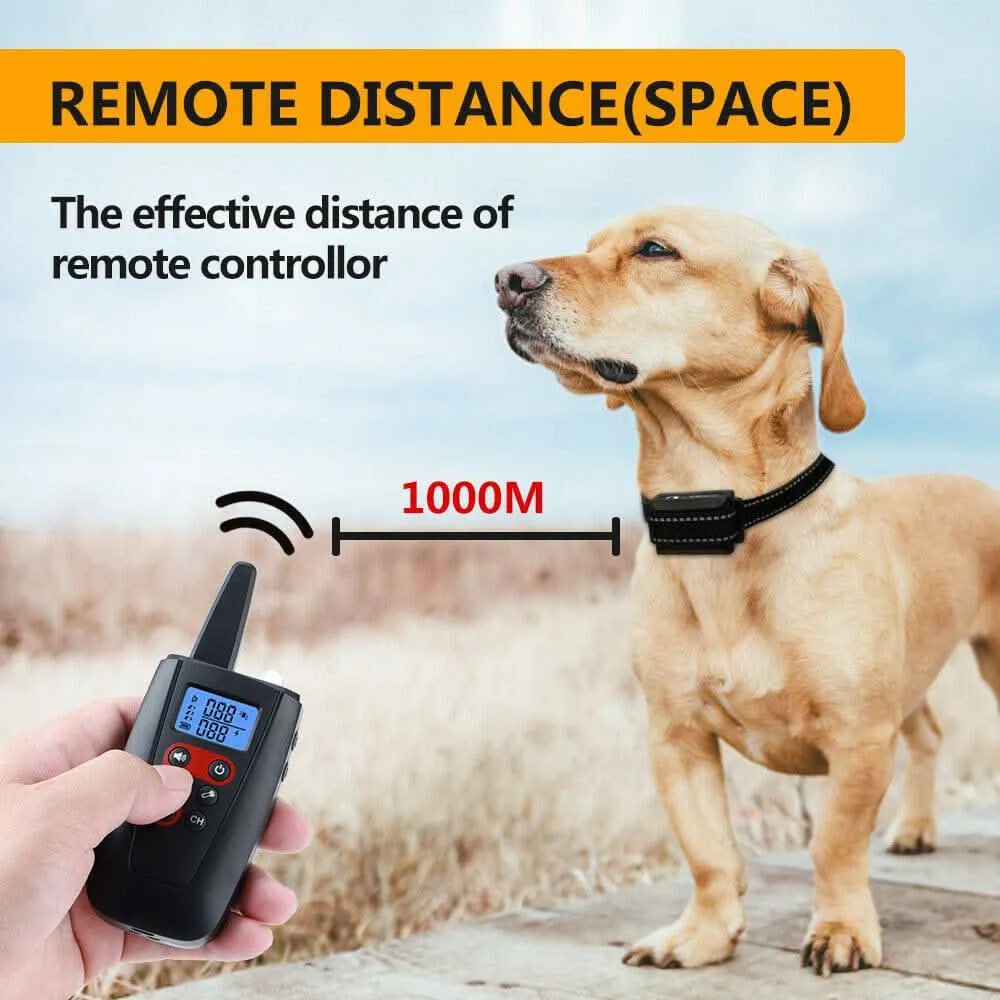 Training Electric Dog Pet E-Collar Obedience Remote Control Anti Bark-Shock